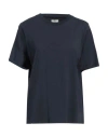 Woolrich Woman T-shirt Midnight Blue Size M Organic Cotton