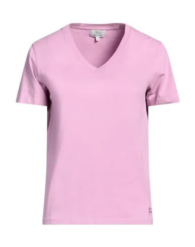 Woolrich Woman T-shirt Pink Size M Organic Cotton