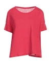 Woolrich Woman T-shirt Red Size M Linen