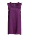 Woolrich Solid Color Maxi Top With Side Splits In Purple