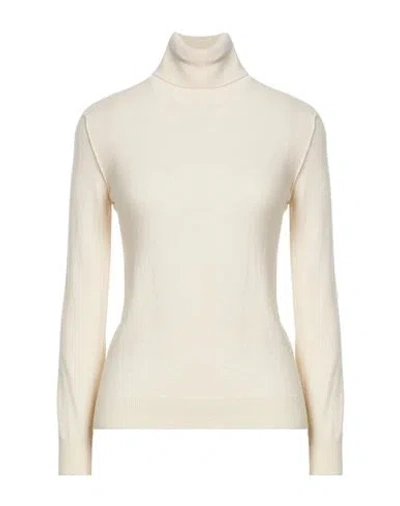 Woolrich Woman Turtleneck Beige Size L Polyamide, Viscose, Wool, Cashmere In Neutral