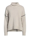 Woolrich Woman Turtleneck Beige Size M Virgin Wool