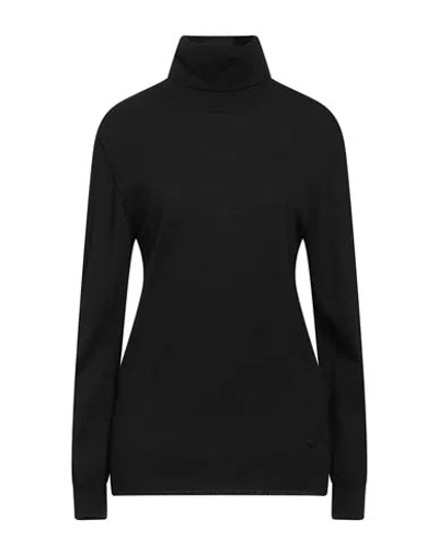 Woolrich Woman Turtleneck Black Size Xs Polyamide, Viscose, Wool, Cashmere