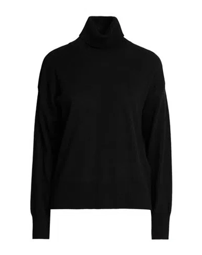 Woolrich Woman Turtleneck Black Size Xs Virgin Wool, Viscose, Polyamide, Cashmere