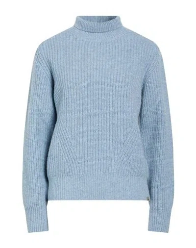 Woolrich Woman Turtleneck Light Blue Size M Virgin Wool