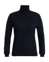 Woolrich Woman Turtleneck Midnight Blue Size M Polyamide, Viscose, Wool, Cashmere In Blue