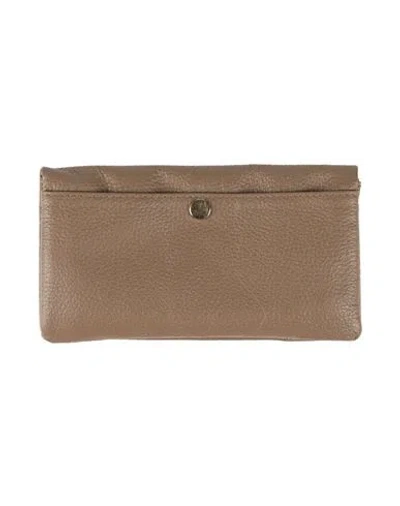 Woolrich Woman Wallet Taupe Size - Leather In Yellow