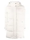 Woolrich Alsea Feather-down Hooded Parka Jacket For Women In Tan In Beige