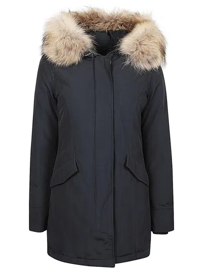 Woolrich Women's Artic Racoon Parka In Blue