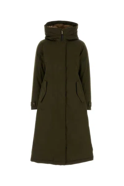 Woolrich Women's Cotton Shell Down Jacket In Green
