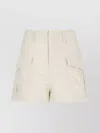 Woolrich Lightweight Linen Viscose Shorts Pockets In White