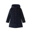 Woolrich Puffy Prescott Padded Coat In Blue