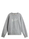Woolrich Logo Cotton Sweatshirt In Gray