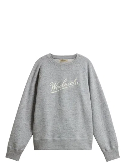 WOOLRICH WOMEN'S LOGO COTTON SWEATSHIRT