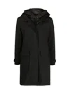 Woolrich Mid-length Hooded Coat In Black