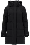 Woolrich Quilted Jacket With Concealed Zip And Snap Button Placket In Black