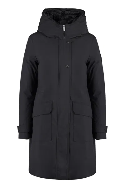 WOOLRICH WOMEN'S MILITARY TECHNICAL FABRIC PARKA WITH INTERNAL REMOVABLE DOWN JACKET