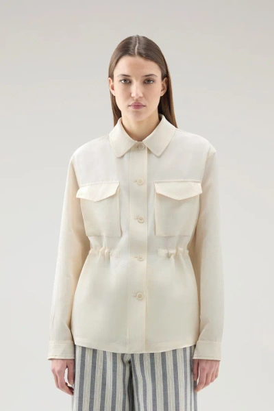 Woolrich Women Plaster White Size L In Plaster White