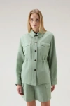 Woolrich Sage Green Overshirt In Sage
