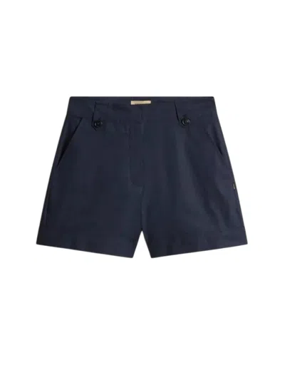 Woolrich Women's Shorts  - Cotton Poplin Shorts Melton Blue - Blue