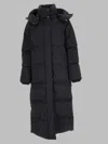 Woolrich Wool Parka Coat In Black