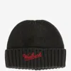 Woolrich Wool Beanie With Logo In Black