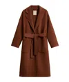 Woolrich Pure Virgin Wool With Belt Long Coat In Brown
