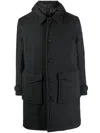 Woolrich Wool-blend Button-up Coat In Grau