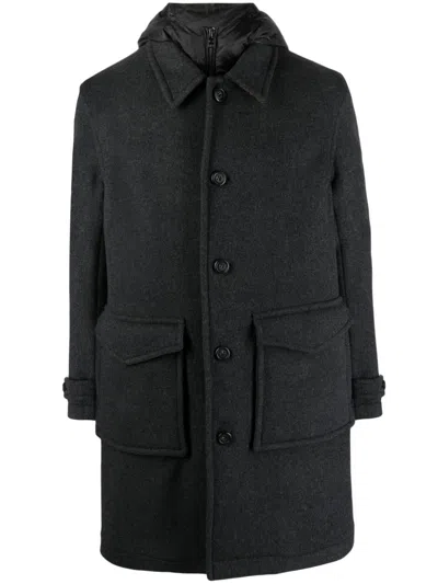 WOOLRICH WOOL-BLEND BUTTON-UP COAT