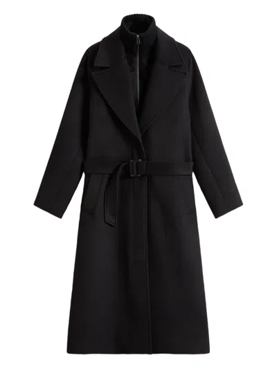 Woolrich Wool-blend Coat In Black