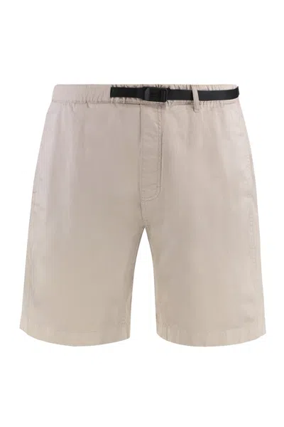 Woolrich Wool Blend Easy Cotton Bermuda Shorts With Stretch In Animal Print