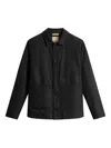 Woolrich Stylish Jacket With Chest And Front Pockets In Black