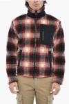 Woolrich Wool Blend Fleeced Jacket With Breast Pocket In Multi