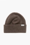 Woolrich Wool Blend Luxe Beanie In Brown