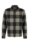 Woolrich Wool Blend Overshirt In Gray