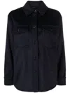 Woolrich Overshirt Fabric Brushed Chest Pockets In Blue