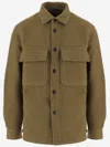 Woolrich Wool Blend Overshirt In Green