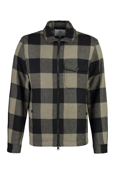 Woolrich Wool Blend Overshirt In Multi