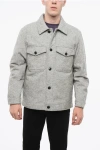 Woolrich Wool Blend Overshirt With Double Breast Pockets