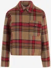 Woolrich Multi Wool-blend Check Pattern Cropped Jacket In Multi
