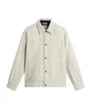 Woolrich Wool Buttoned Shirt Jacket In Neutral