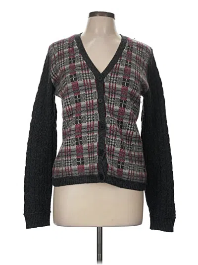 Pre-owned Woolrich Wool Cardigan Sweater In Black