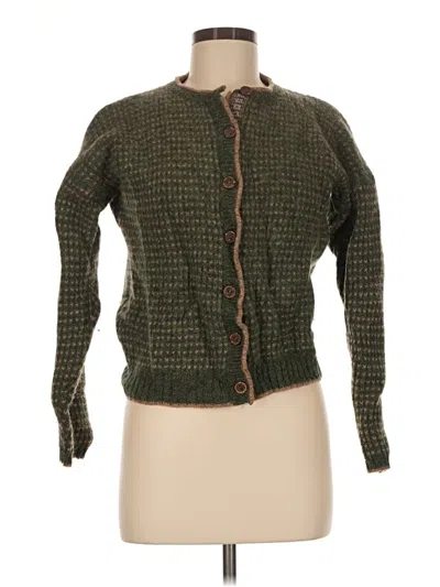 Pre-owned Woolrich Wool Cardigan Sweater In Green