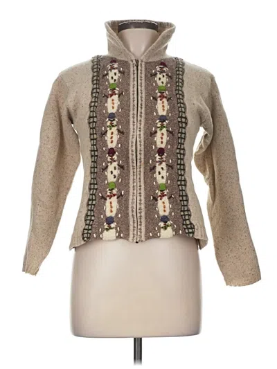 Pre-owned Woolrich Wool Cardigan Sweater In Tan