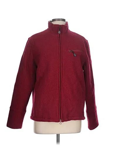Pre-owned Woolrich Wool Coat In Burgundy