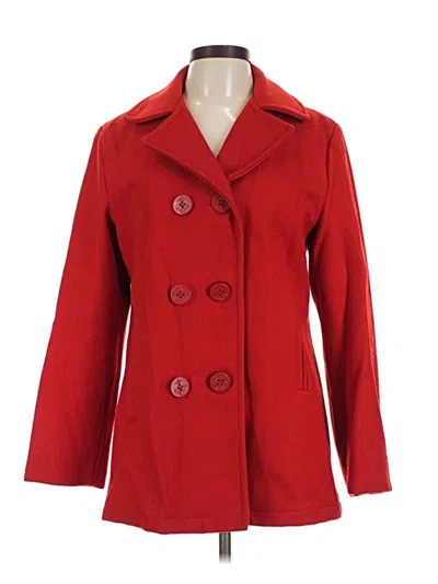 Pre-owned Woolrich Wool Coat In Red