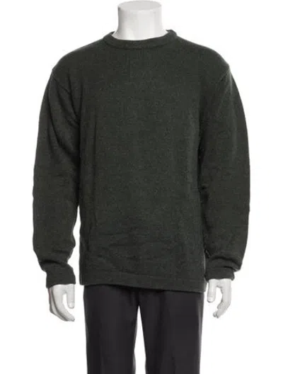 Pre-owned Woolrich Wool Crew Neck Pullover In Green