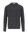 Woolrich Logo Embroidered Crewneck Jumper In Black