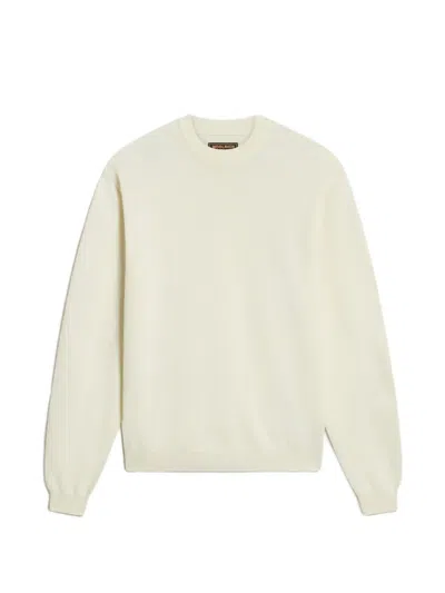 Woolrich Wool Crew-neck Sweater In Neutral