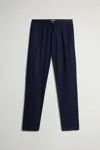 Woolrich Pleated Drawstring Trousers In Blue